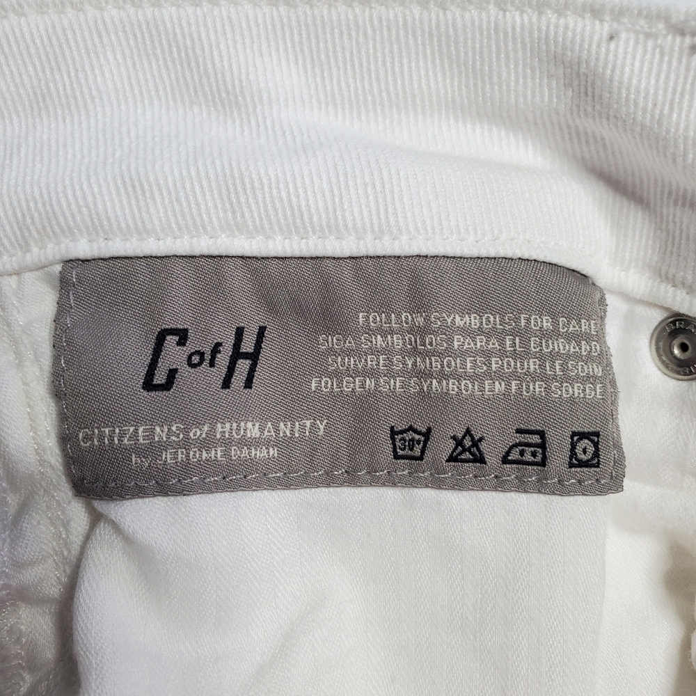 Citizens of Humanity Arielle midrise slim white jeans 29 - Picture 8 of 16